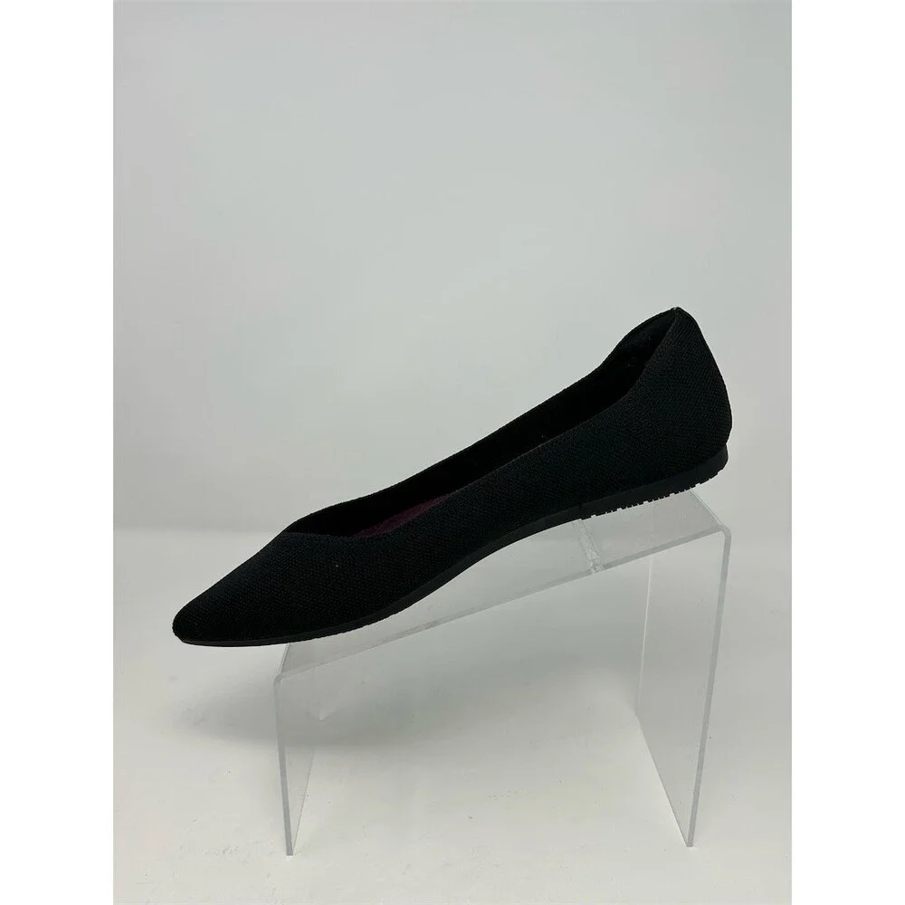 SR Max Albright Women's Slip Resistant Slip-On Flats Black Pointed Toe Size 11